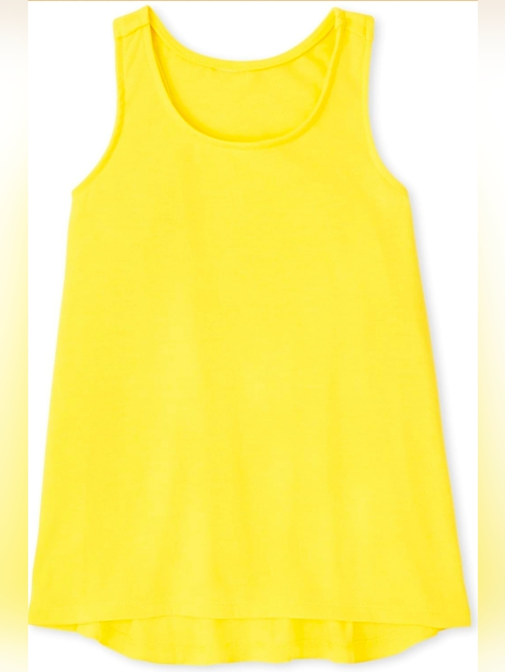 The Children's Place Girls High Low Pajama Tank Top - French Lemon Size XL (14)